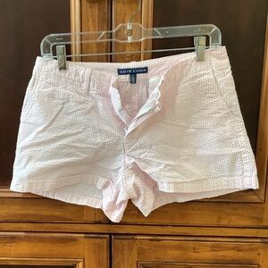 Polo Pink and White Seersucker Shorts